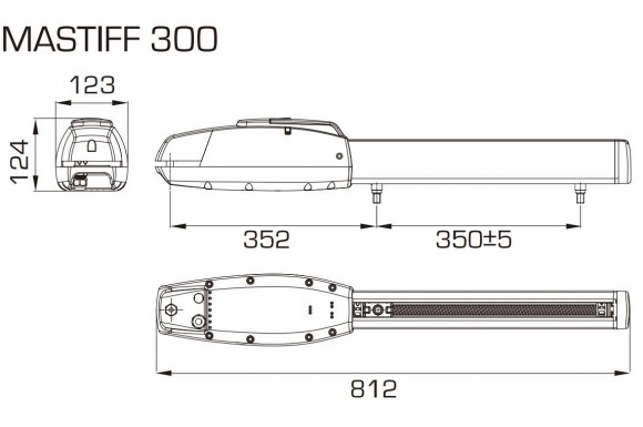 Set automatizare porți batante MASTIFF 300
